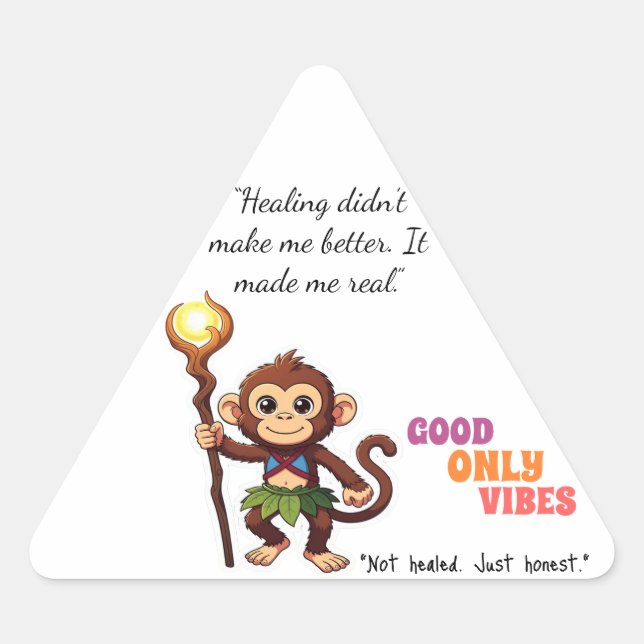 Pegatina Triangular Customizable Apparel Sticker (Anverso)