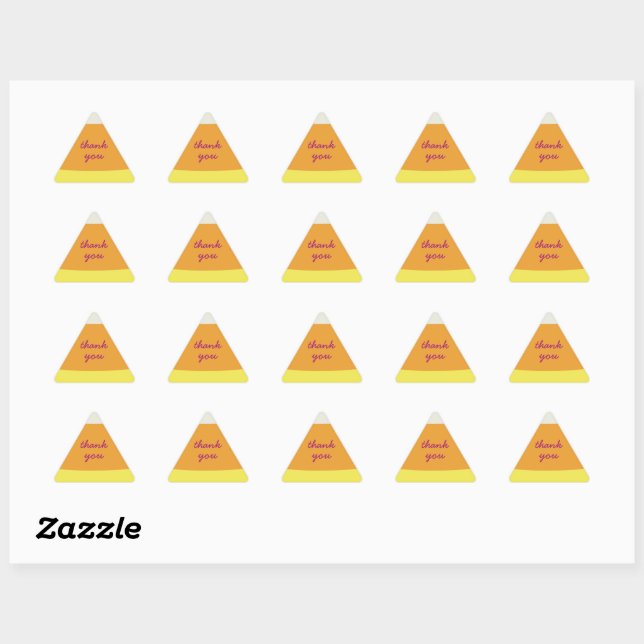 Pegatina Triangular Cute Halloween Candy Corn (Hoja)