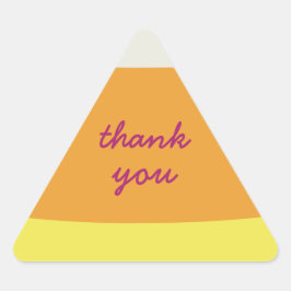 Pegatina Triangular Cute Halloween Candy Corn