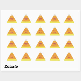 Pegatina Triangular Cute Halloween Candy Corn