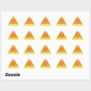 Pegatina Triangular Cute Halloween Candy Corn