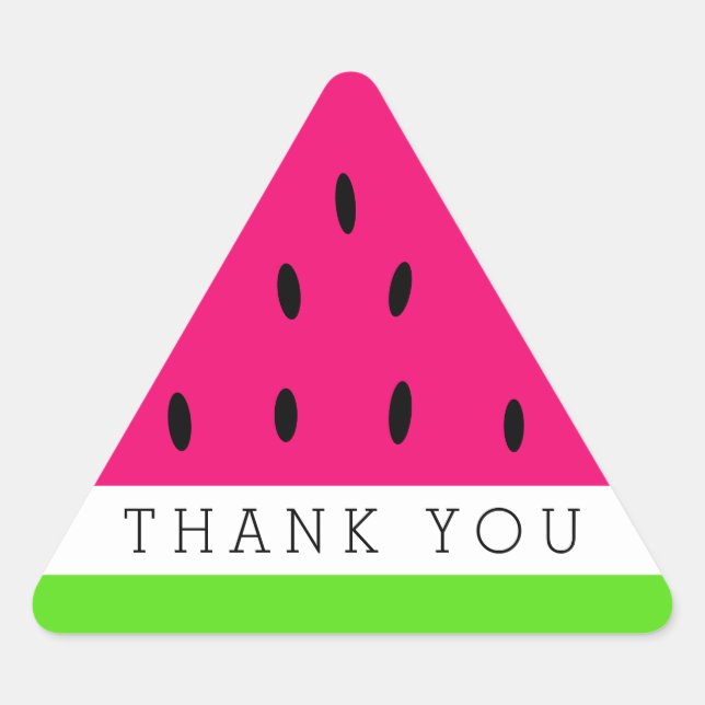 Pegatina Triangular Cute Watermelon Slice Gracias (Anverso)