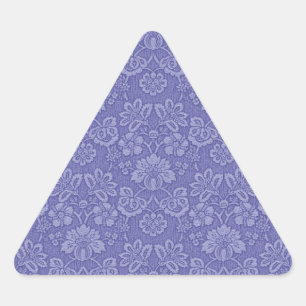 Pegatina Triangular Damasco en azul