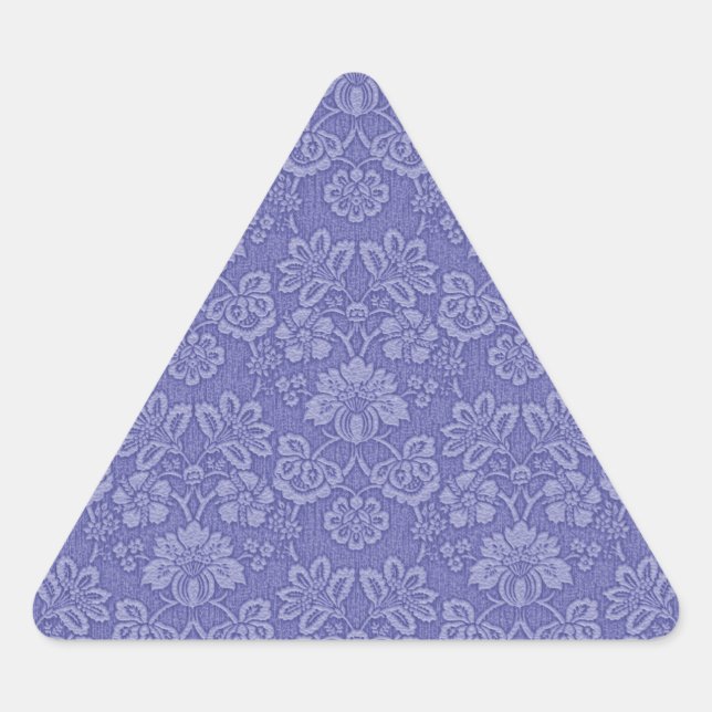 Pegatina Triangular Damasco en azul (Anverso)