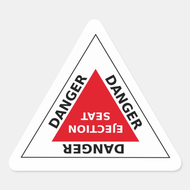 Pegatina Triangular Danger - Ejection Seat (Anverso)