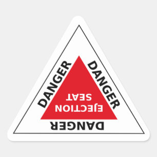 Pegatina Triangular Danger - Ejection Seat