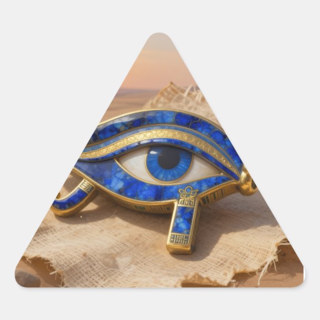 Pegatina Triangular Das Ägyptische Auge´9 (Anverso)