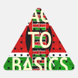 Pegatina Triangular De vuelta a lo básico: Cultura de tejer con temas 