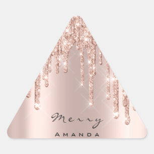 Pegatina Triangular Décimosexto chispa nupcial Traingle del purpurina