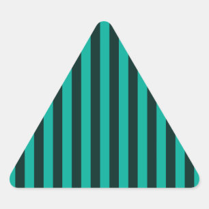 Pegatina Triangular Decoración de rayas verticales turquesa