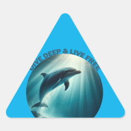 Pegatina Triangular Deep Live Free Dolphin