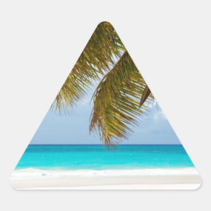Pegatina Triangular ¡Desearía que estuvieras aquí!