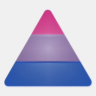Pegatina Triangular Destacar los colores del Orgullo Bi