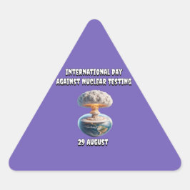 Pegatina Triangular Día Internacional contra las Pruebas Nucleares