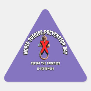 Pegatina Triangular Día Mundial de la Prevención del Suicidio. Derrota