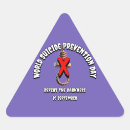 Pegatina Triangular Día Mundial de la Prevención del Suicidio. Derrota