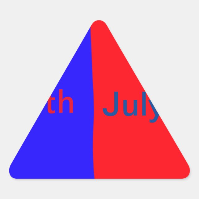 Pegatina Triangular Día negro rojo de los Estados Unidos 4 de julio añ (Anverso)