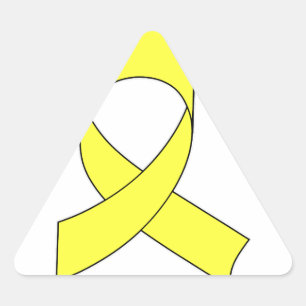 Pegatina Triangular Dibujo de cinta amarilla