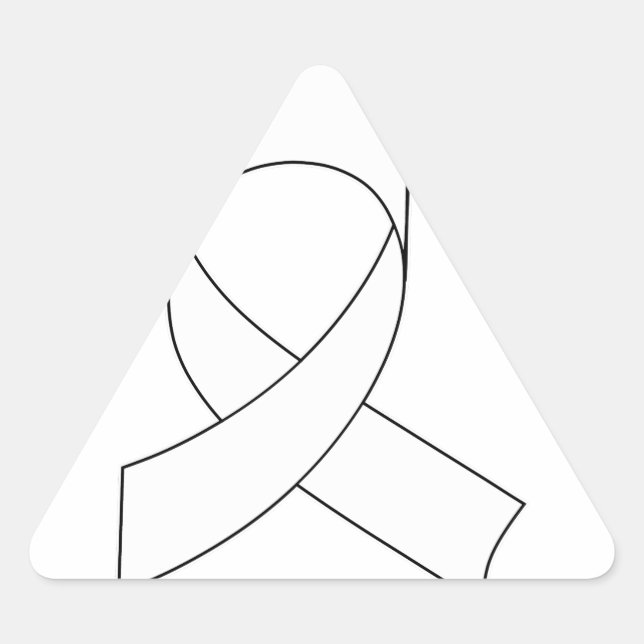 Pegatina Triangular Dibujo de cinta blanca (Anverso)