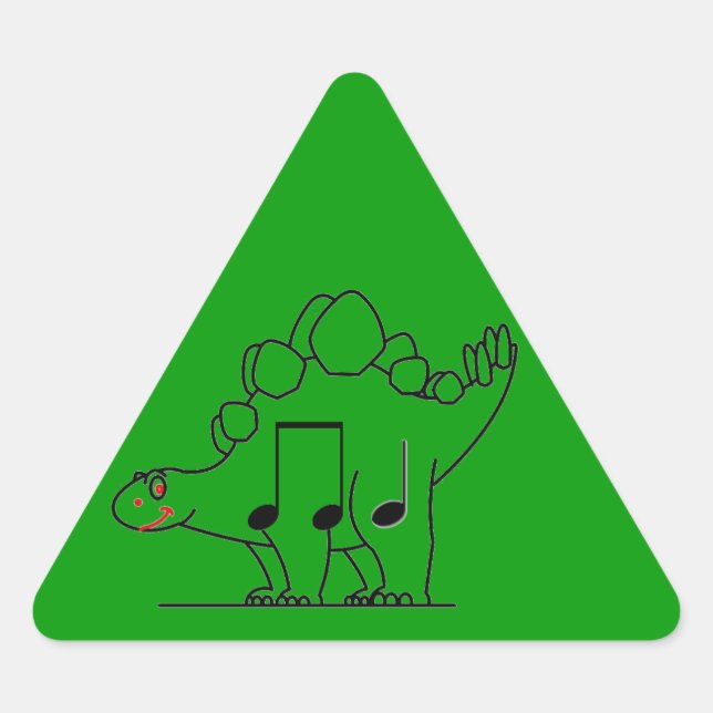 Pegatina Triangular Dinosaur IPA (Anverso)