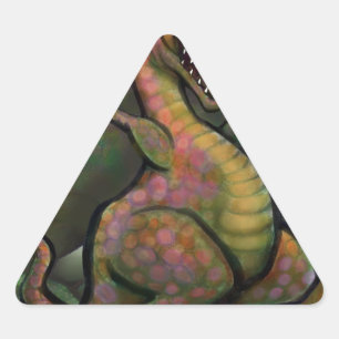 Pegatina Triangular Dinosaurios Jurásicos