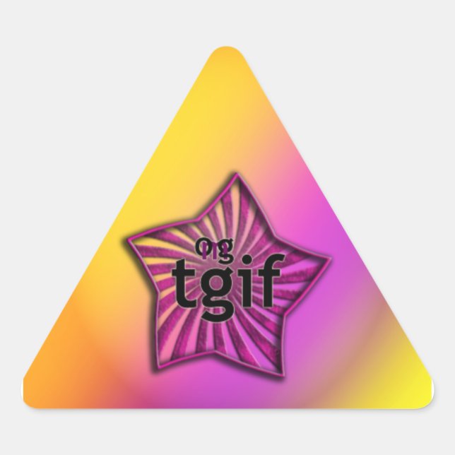 Pegatina Triangular ¡Dios mío! (Anverso)