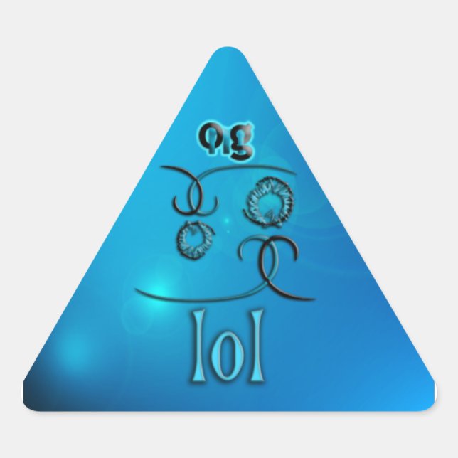 Pegatina Triangular ¡Dios mío! (Anverso)