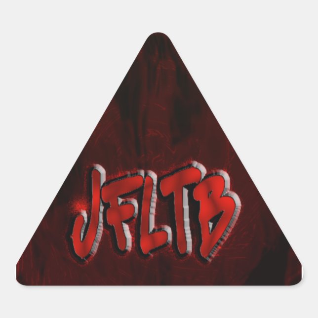 Pegatina Triangular ¡Dios mío! jfltb (Anverso)