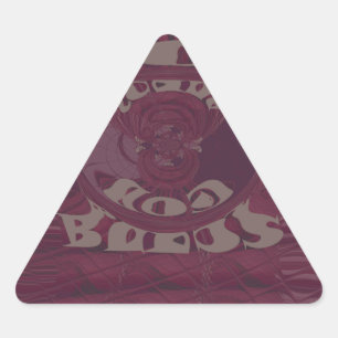 Pegatina Triangular Dios te bendiga las jirafas Arte Imprimir/Diseño