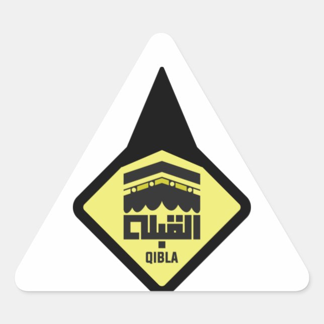 Pegatina Triangular Dirección Qibla (Anverso)