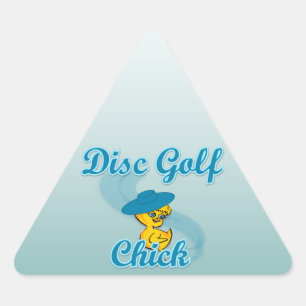 Pegatina Triangular Disco Golf Chick #3