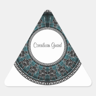 Pegatina Triangular Disco griego retro
