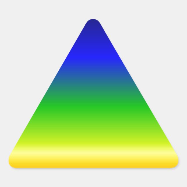 Pegatina Triangular Diseñador personalizado de color (Anverso)