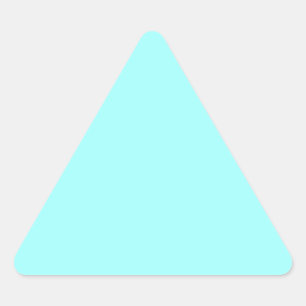 Pegatina Triangular Diseñador personalizado de color azul bebé