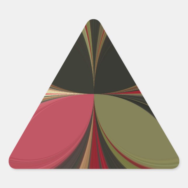 Pegatina Triangular Diseño abstracto con líneas flotantes Imprimir art (Anverso)