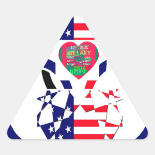 Pegatina Triangular Diseño de bandera nacional Ar de EE. UU. Esperanza