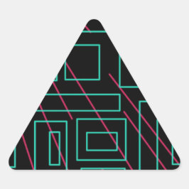 Pegatina Triangular diseño de fondo negro