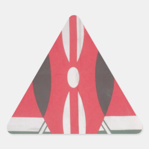 Pegatina Triangular Diseño de Harambe con la bandera de Kenia