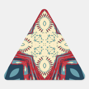 Pegatina Triangular Diseño de impresión de arte abstracto de texto Hak