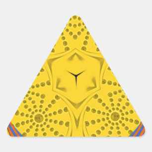 Pegatina Triangular Diseño de marco de verificación para la impresión