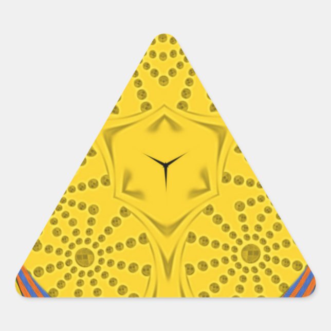 Pegatina Triangular Diseño de marco de verificación para la impresión  (Anverso)