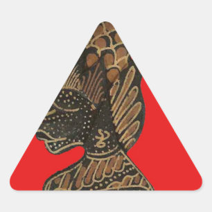 Pegatina Triangular Diseño de marioneta en la sombra indonesia Hohoho