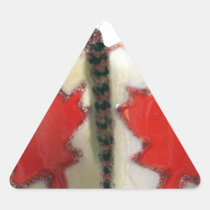 Pegatina Triangular Diseño de mariposa de bandera canadiense