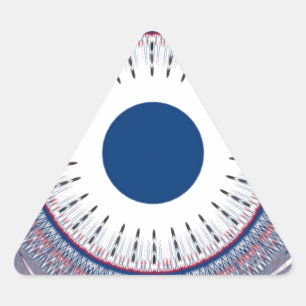 Pegatina Triangular Diseño de ojos energéticos de moda: un patrón de m
