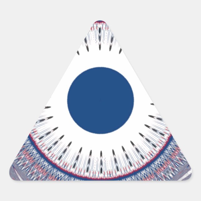 Pegatina Triangular Diseño de ojos energéticos de moda: un patrón de m (Anverso)