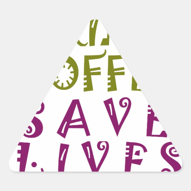 Pegatina Triangular Diseño de selfies Sip, Snap Repeat Chasing Caffein (Anverso)