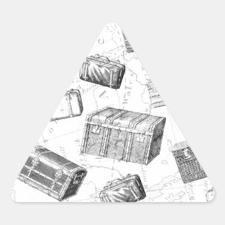 Pegatina Triangular Diseño exclusivo de maletas de época