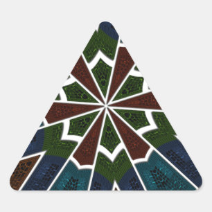 Pegatina Triangular Diseño inspirado en sari con detalles intrincados