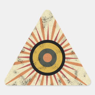 Pegatina Triangular Diseño Retro Boho de Estallido Solar