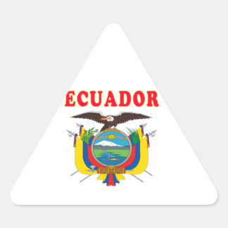 Pegatina Triangular Diseños Del Escudo De Armas De Ecuador